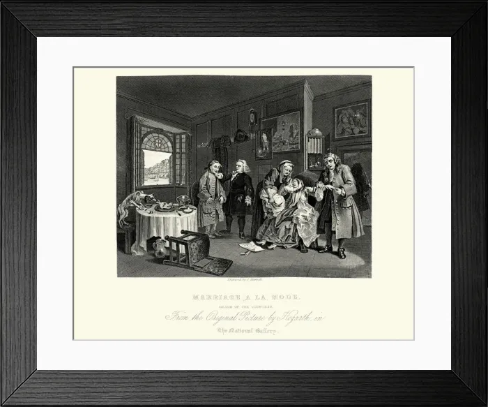 Framed Print : William Hogarth Marriage A La Mode The Ladys Death Framed Print : William Hogarth Marriage A La Mode The Ladys Death
