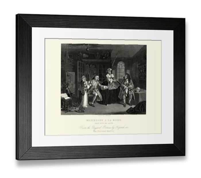 Framed Print : William Hogarth Marriage A La Mode Scene with the Quack Framed Print : William Hogarth Marriage A La Mode Scene with the Quack