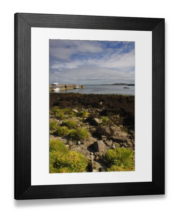 Framed Print : clouds: CB2, watercraft: CB2, coastline: CB2, pier: CB2, daytime: CB2, outdoors: CB2, rock: CB2