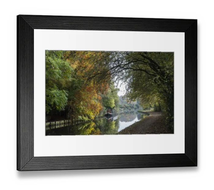 Framed Print : Autumn on the canal
