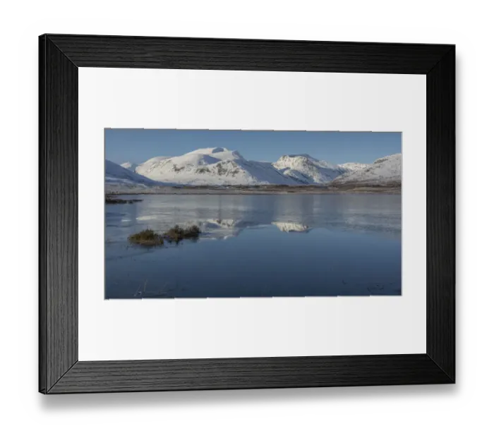 Framed Print : Frozen Loch Glascarnoch Framed Print : Frozen Loch Glascarnoch