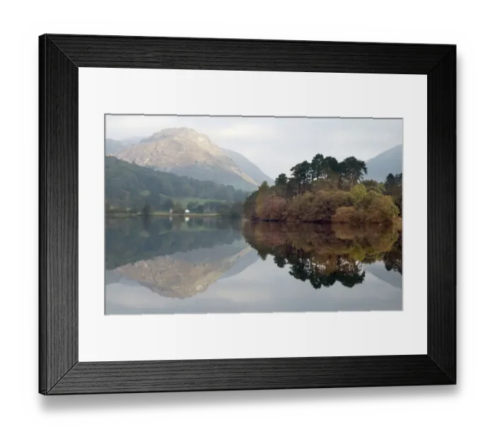 Framed Print : Helm Crag catches early light. Grasmere, English Lake District. Early autumn
