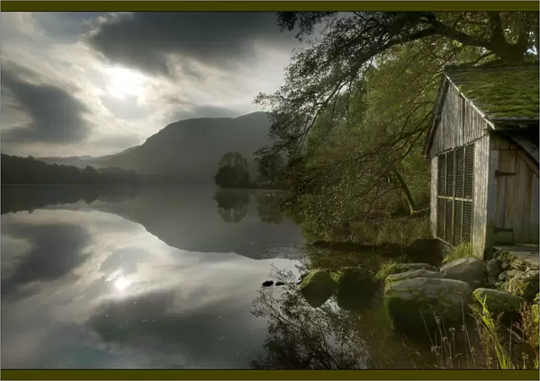 Boathouse in morning