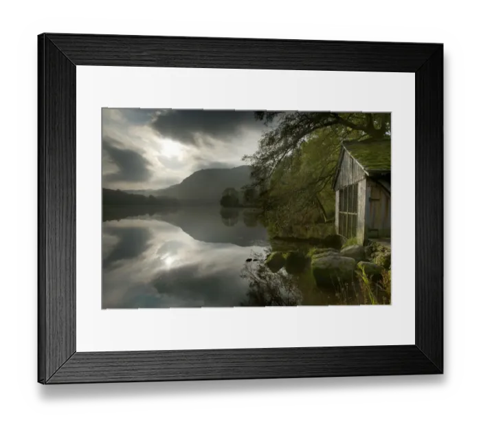 Framed Print : Boathouse in morning Framed Print : Boathouse in morning