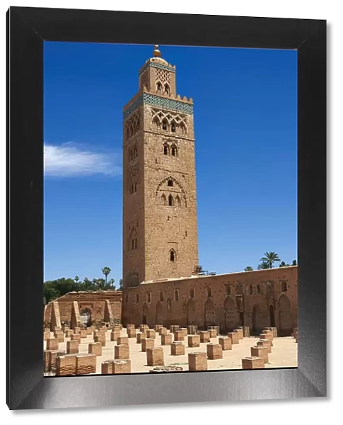 blue sky, building, cloudless, good weather, historic, islamic, marrakech, marrakesh-tensift-el