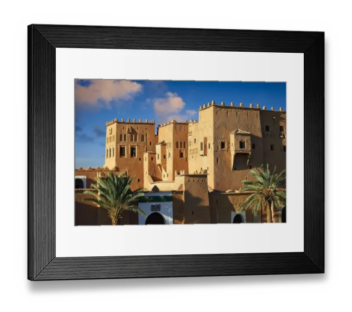 Framed Print : attraction, citadel, fortification, fortress, historic, kasbah, kasbah taourirt, mudbrick building