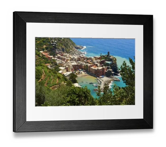 Framed Print : building, coast, coastal town, colorful, exterior views, italia, italian riviera Framed Print : building, coast, coastal town, colorful, exterior views, italia, italian riviera