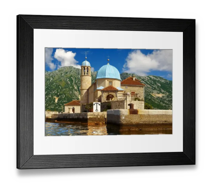 Framed Print : Church of Our Lady of the Rocks, Gospa od Skrpjela islet, Bay of Kotor, Perast, Montenegro Framed Print : Church of Our Lady of the Rocks, Gospa od Skrpjela islet, Bay of Kotor, Perast, Montenegro