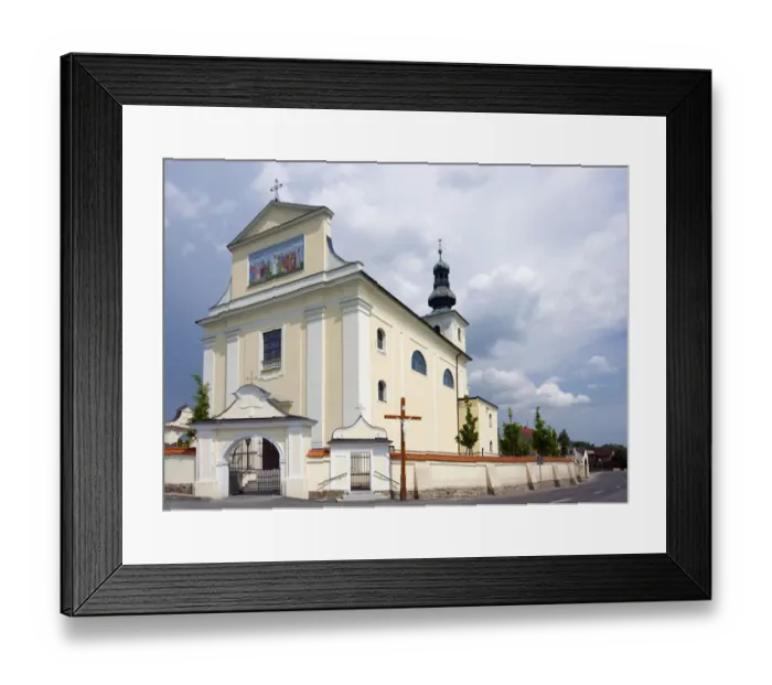 Framed Print : avenues, belief, building, buildings, christian, churches, cloud, clouds, creed, cross