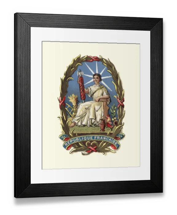 Framed Print : Coat of Arms of France, 1898 Framed Print : Coat of Arms of France, 1898