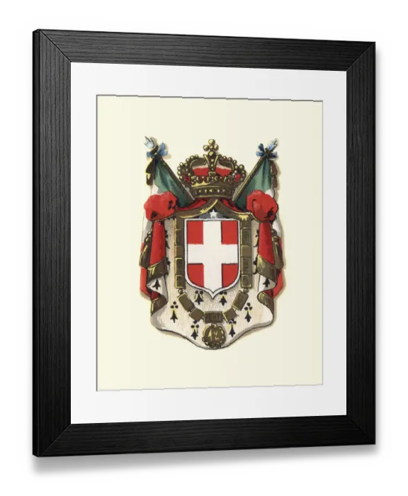 Framed Print : Coat of Arms of Italy, 1898 Framed Print : Coat of Arms of Italy, 1898