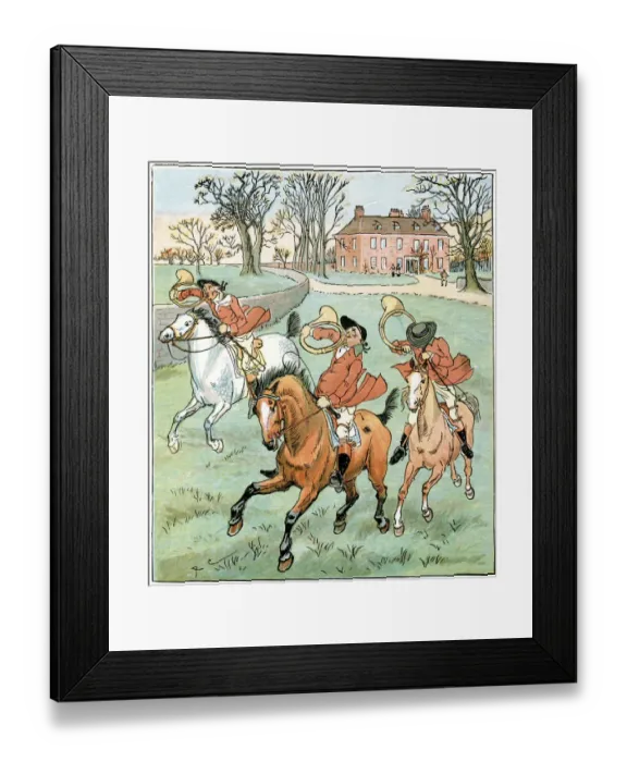 Framed Print : The Three Jovial Huntsmen; a hunting they did go Framed Print : The Three Jovial Huntsmen; a hunting they did go