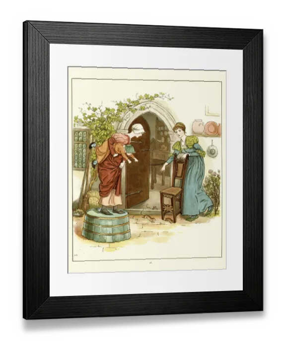 Framed Print : Women and children afraid of the rats Framed Print : Women and children afraid of the rats