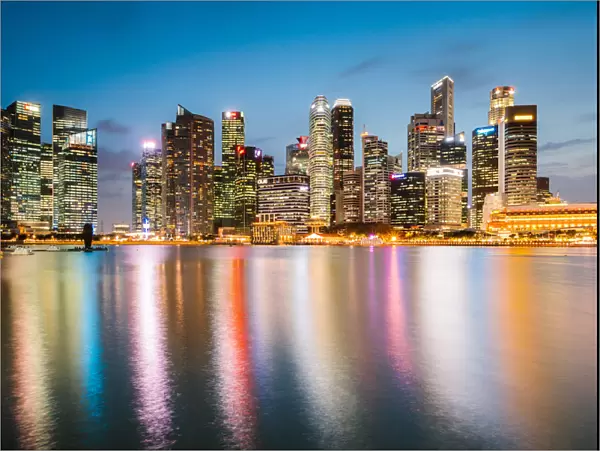 Singapore skyline at night, Singapore