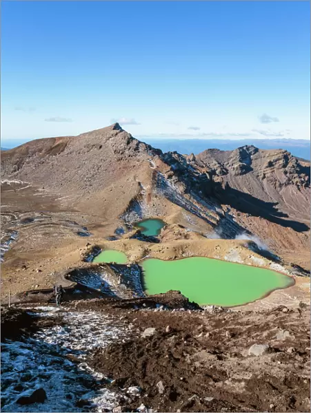 Emerald lakes and Red Crater, Tongariro National Park, New Zealand