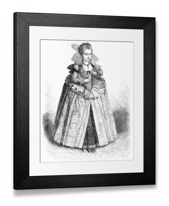 Framed Print : Queen Elizabeth I of England portrait illustration 1882 Framed Print : Queen Elizabeth I of England portrait illustration 1882