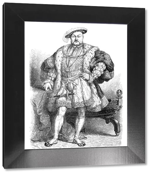 Henry VIII King of England portrait illustration 1882