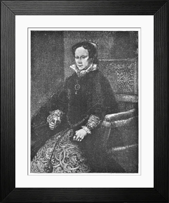 Framed Print : Portrait of Mary Tudor by Sir Anthonis Mor - 16th Century Framed Print : Portrait of Mary Tudor by Sir Anthonis Mor - 16th Century
