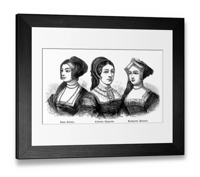 Framed Print : Three Wives Of Henry VIII Framed Print : Three Wives Of Henry VIII