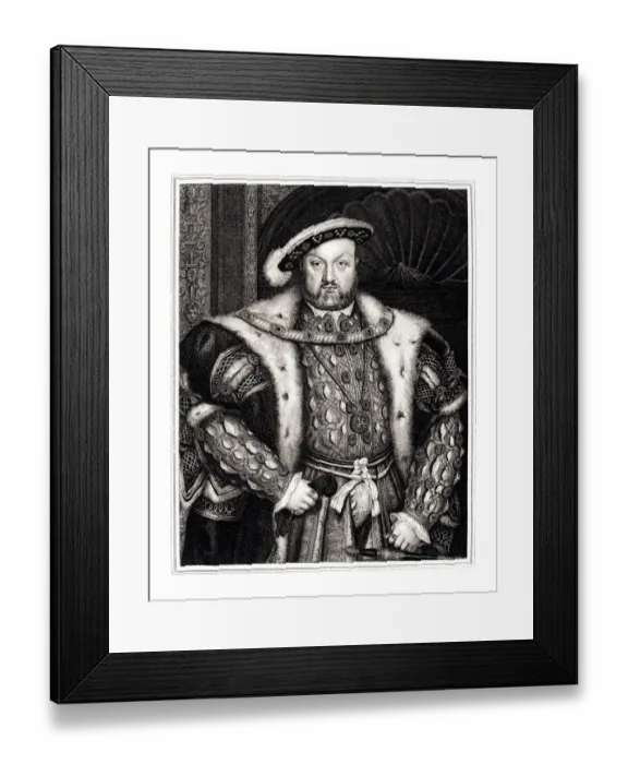 Framed Print : King Henry VIII engraving 1830 Framed Print : King Henry VIII engraving 1830