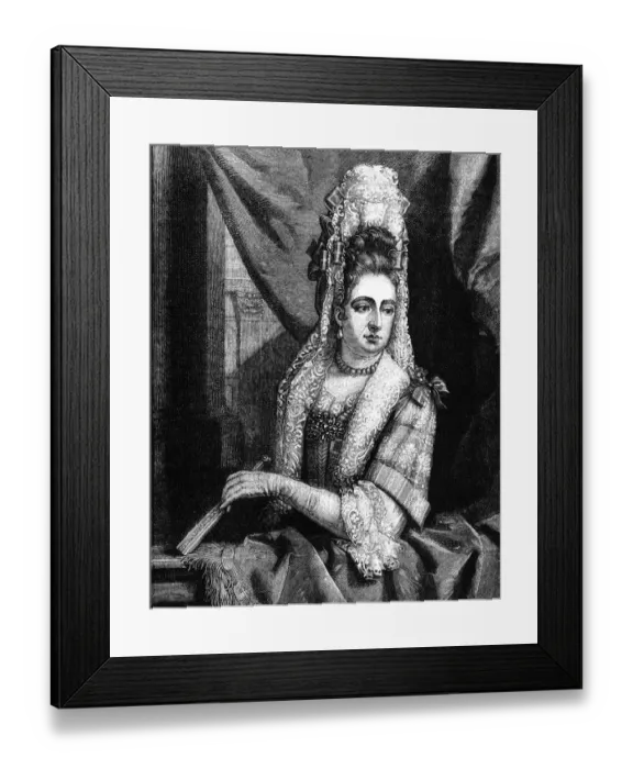 Framed Print : Queen Mary II (Victorian engraving) Framed Print : Queen Mary II (Victorian engraving)