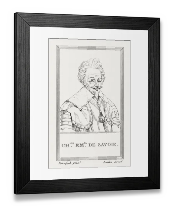 Framed Print : Charles Emmanuel I (1562-1630), Duke of Savoy, published in 1805 Framed Print : Charles Emmanuel I (1562-1630), Duke of Savoy, published in 1805