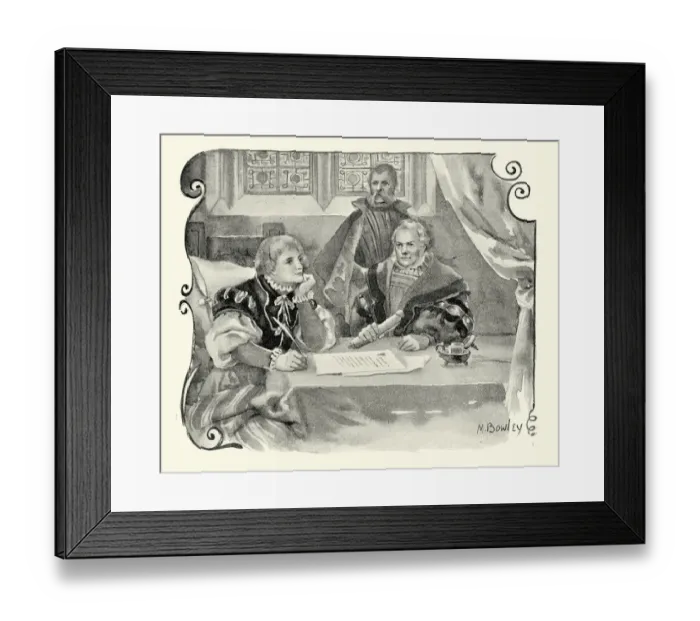Framed Print : King Edward VI and his advisors Framed Print : King Edward VI and his advisors