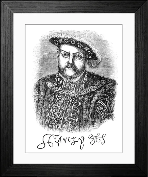 Framed Print : Henry VIII Engraving Framed Print : Henry VIII Engraving