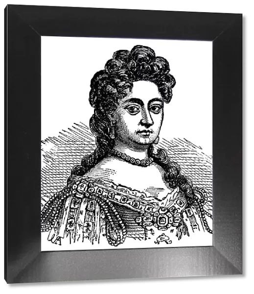 Mary I. Engraving from 1896 featuring Mary I who was the Queen of Ireland and England