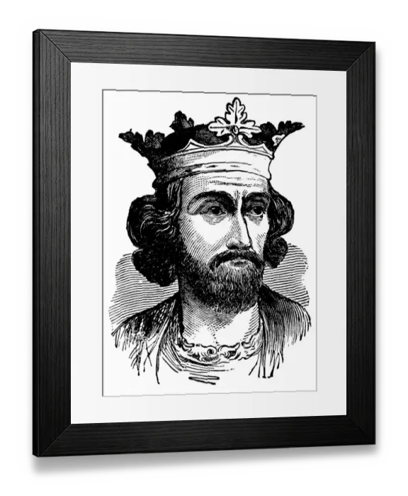 Framed Print : Edward I. Engraving from 1896 featuring King Edward I who was the king of England Framed Print : Edward I. Engraving from 1896 featuring King Edward I who was the king of England