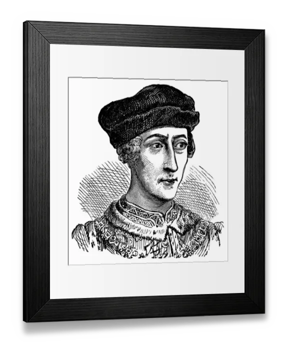 Framed Print : Henry V. Engraving from 1896 featuring Henry V who was the ruler of England Framed Print : Henry V. Engraving from 1896 featuring Henry V who was the ruler of England