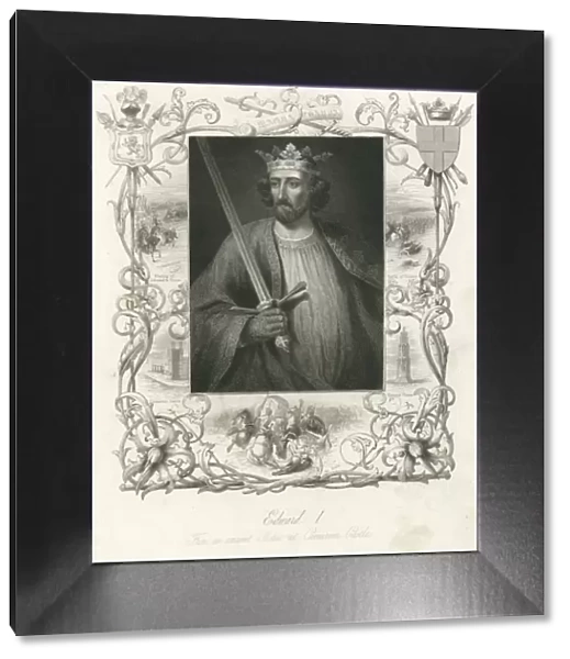 King Edward I of England portrait engraving
