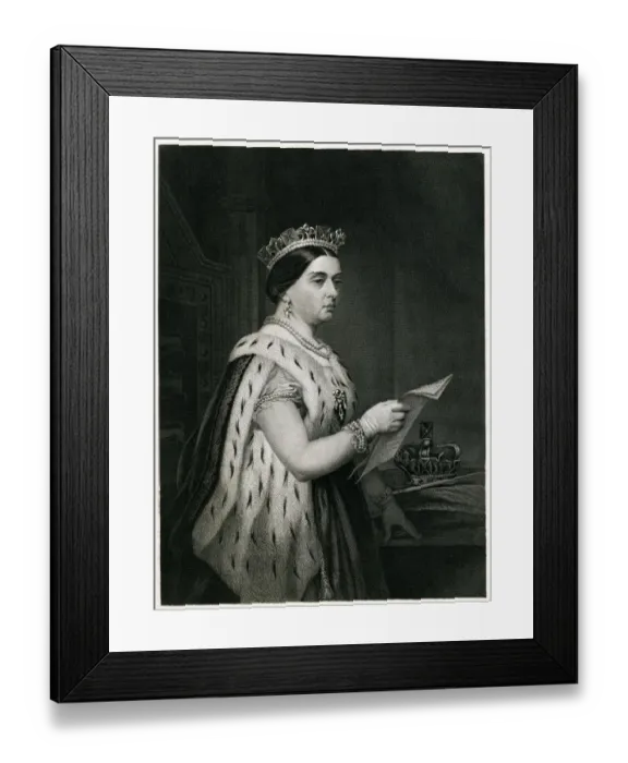 Framed Print : Queen Victoria Engraving From 1873 Framed Print : Queen Victoria Engraving From 1873