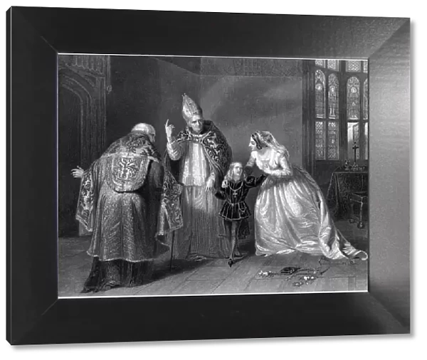 William Shakespeare: Queen Elizabeth, Duke of York (Richard III) (illustration)