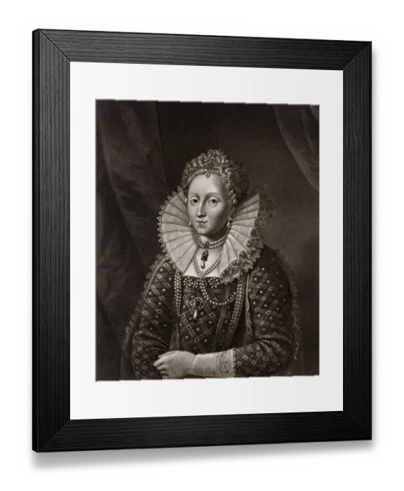 Framed Print : Queen Elizatheh I (Sepia) Framed Print : Queen Elizatheh I (Sepia)
