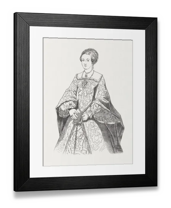 Framed Print : Elizabeth I of England (1533-1603), wood engraving, published in 1881 Framed Print : Elizabeth I of England (1533-1603), wood engraving, published in 1881