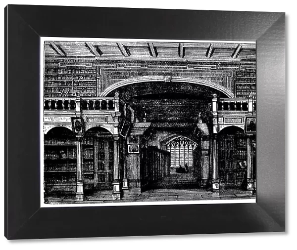 Antique engraving illustration: Bodleian Library