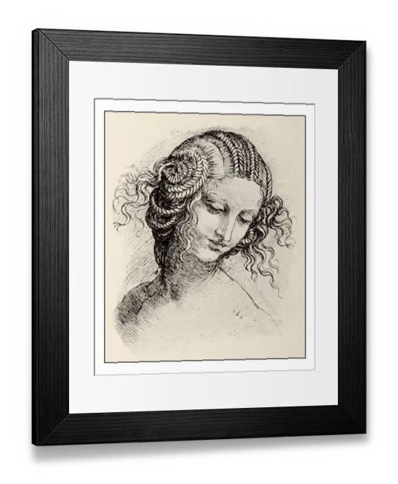 Framed Print : Leonardos sketches and drawings: Leda and the Swan detail Framed Print : Leonardos sketches and drawings: Leda and the Swan detail