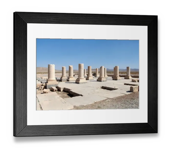 Framed Print : Private Palace ruins at Pasargad archaeological site, Iran