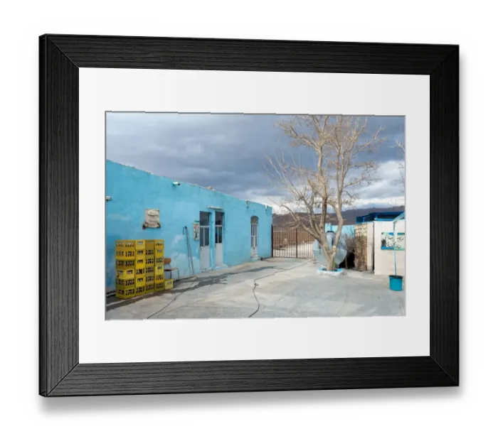 Framed Print : Highway restaurant backyard, Shiraz - Isfahan road, Iran