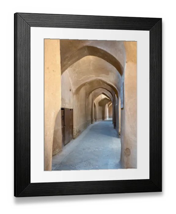 Framed Print : Alley in adobe Yazd old town, Iran Framed Print : Alley in adobe Yazd old town, Iran