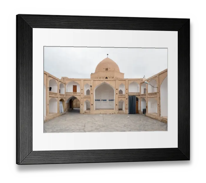 Framed Print : Four Iwan yard in the complex of the congregational Mosque in Nain, Isfahan, Iran Framed Print : Four Iwan yard in the complex of the congregational Mosque in Nain, Isfahan, Iran