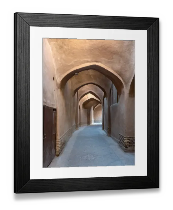 Framed Print : Covered alley in Yazd old town, Iran Framed Print : Covered alley in Yazd old town, Iran