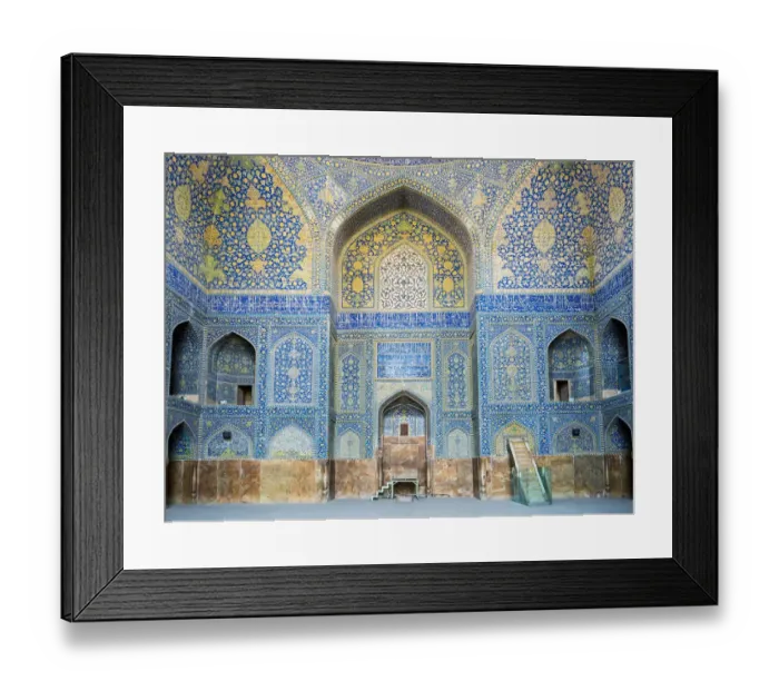 Framed Print : Tile decorated dome chamber at Shah mosque, Isfahan, Iran Framed Print : Tile decorated dome chamber at Shah mosque, Isfahan, Iran