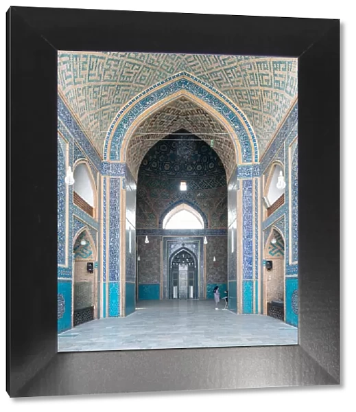 Yazd Jameh mosque decorated interior, Iran