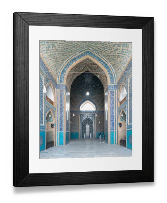 Framed Print : Yazd Jameh mosque decorated interior, Iran Framed Print : Yazd Jameh mosque decorated interior, Iran