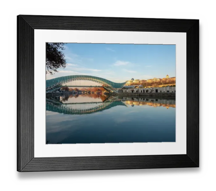 Framed Print : Bridge of Peace at sunset, Tbilisi, Georgia Framed Print : Bridge of Peace at sunset, Tbilisi, Georgia