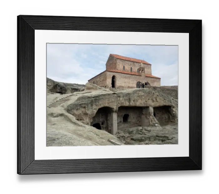 Framed Print : Monastery at Bronze Age settlement of Uplistsikhe, ancient cave city, Georgia Framed Print : Monastery at Bronze Age settlement of Uplistsikhe, ancient cave city, Georgia