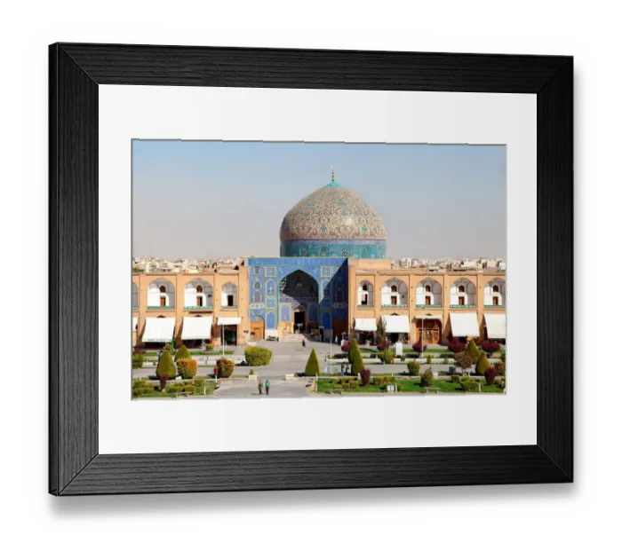 Framed Print : Sheikh Lotfollah mosque at Naqsh-e Jahan square in Isfahan, Iran Framed Print : Sheikh Lotfollah mosque at Naqsh-e Jahan square in Isfahan, Iran