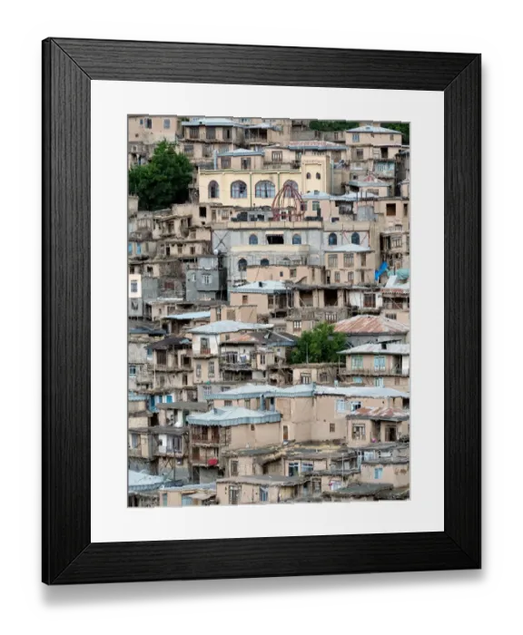 Framed Print : Houses of Kang, an historic stepped village, Iran
